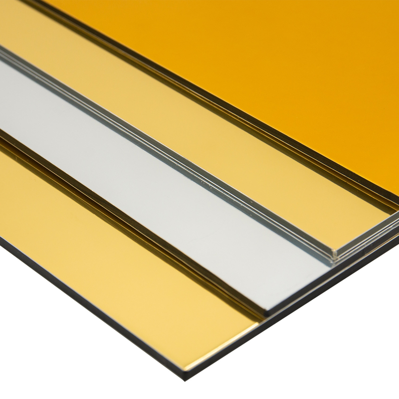 Sustainable Mirror Aluminum Composite Panel With 4050mm Length 4mm Panel Thickness