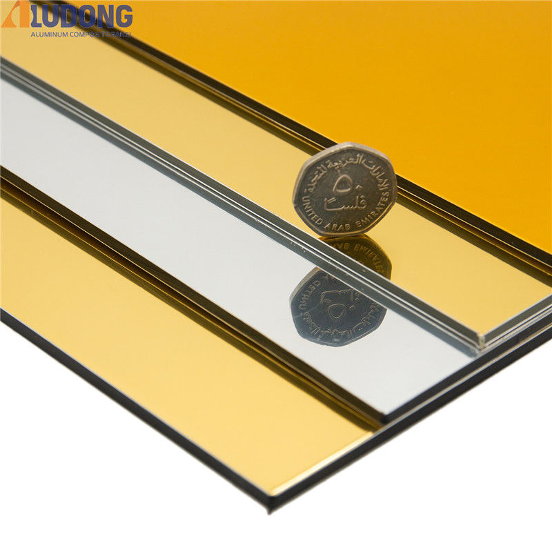 1550mm Width Mirror Finished Aluminum Panel With PE Surface Coating
