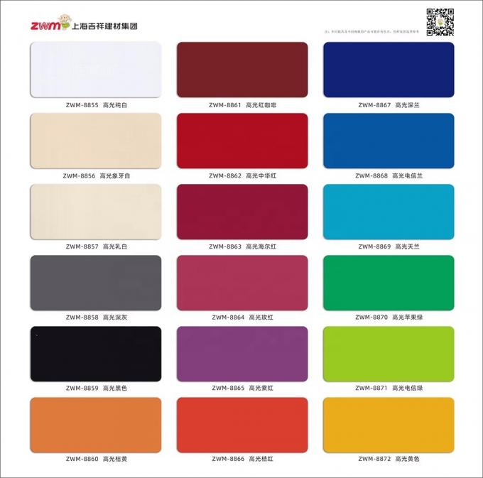 Panneau composite en aluminium de couleur brillante ACP léger pour les bâtiments et les installations intérieures 4