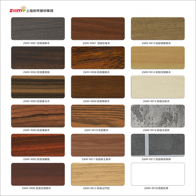 Panneau composite en aluminium de couleur brillante ACP léger pour les bâtiments et les installations intérieures 9