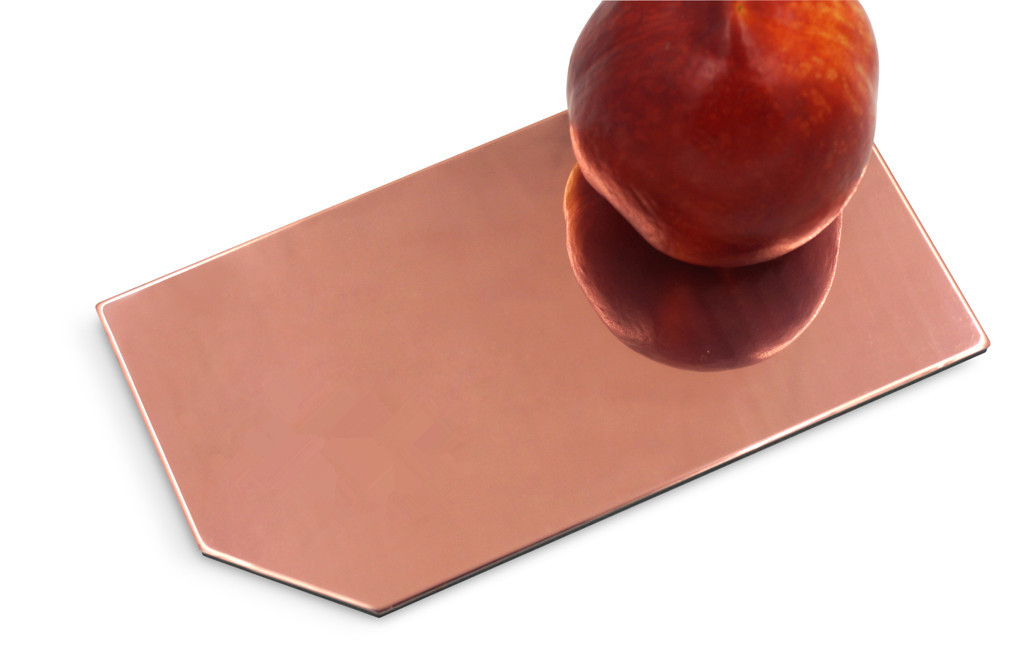 Miroir comme panneau d'aluminium PE revêtement PVDF 0,3 mm d'aluminium argent cuivre or