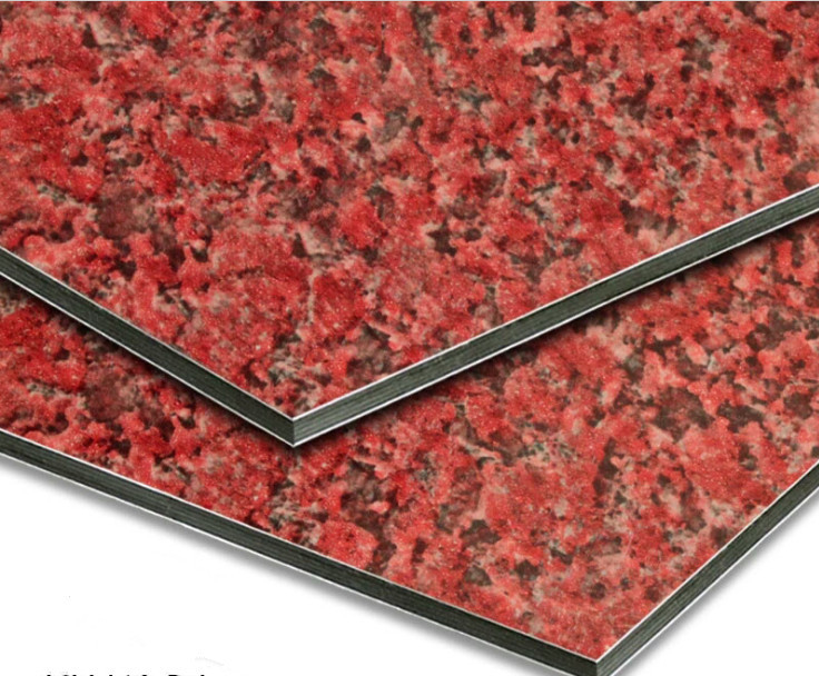 Panneau composite en aluminium de marbre à haute dureté parfait pour les décorations architecturales