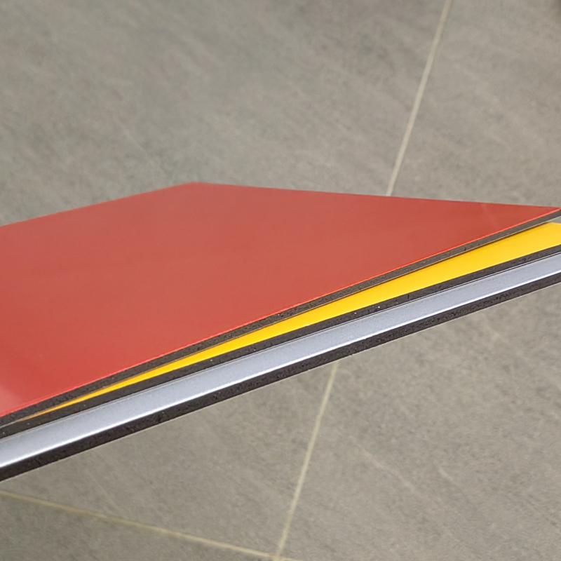 Panneau composite en plastique d'aluminium en PVDF avec noyau en polyester pour le bâtiment
