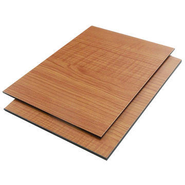 Fabrique Direct 2 mm bois grain aluminium plaque plastique PE revêtue, non inflammable pour le mur de séparation vente à chaud feuille ACP