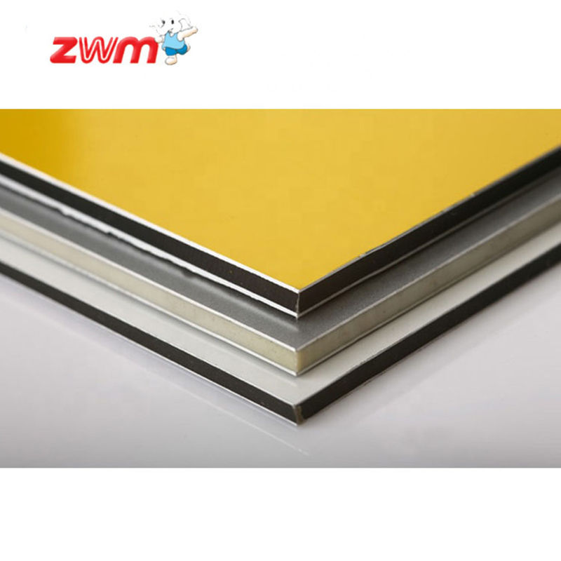 Panneau composite en aluminium résistant au feu A2 standard Alucobond ACM 4 mm, poids léger pour mur de rideau