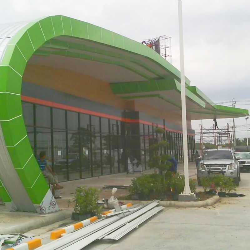Panneau composite en aluminium PVDF de 1500*5000*4 mm Acm pour murs de rideau et revêtements extérieurs