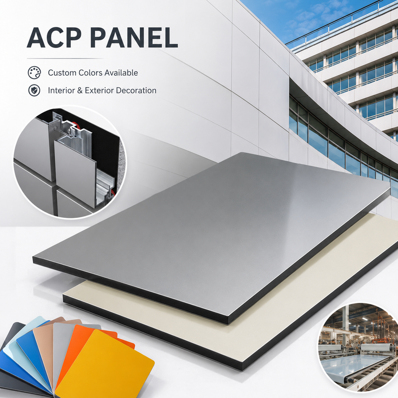 Panneau composite en aluminium résistant au feu A2 standard Alucobond ACM 4 mm, poids léger pour mur de rideau