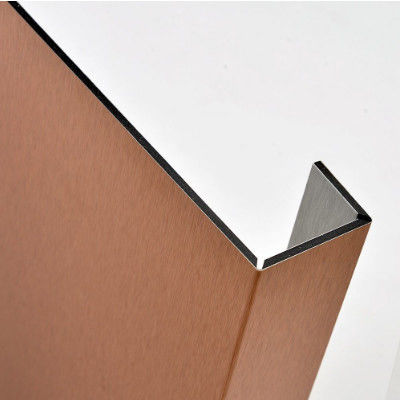 Panneau en aluminium brossé 1220x2440mm, revêtement PVDF, résistant aux intempéries pour mur-rideau ISO 9001, en stock