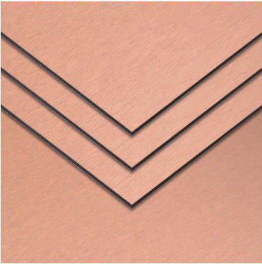 Panneau en aluminium brossé 1220x2440mm, revêtement PVDF, résistant aux intempéries pour mur-rideau ISO 9001, en stock