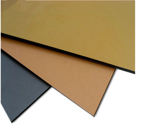 Panneau d'aluminium poli miroir 0.04-0.5 mm Noyau de polyéthylène 30%-70% Brillant 1220-2000 mm Certifié ISO