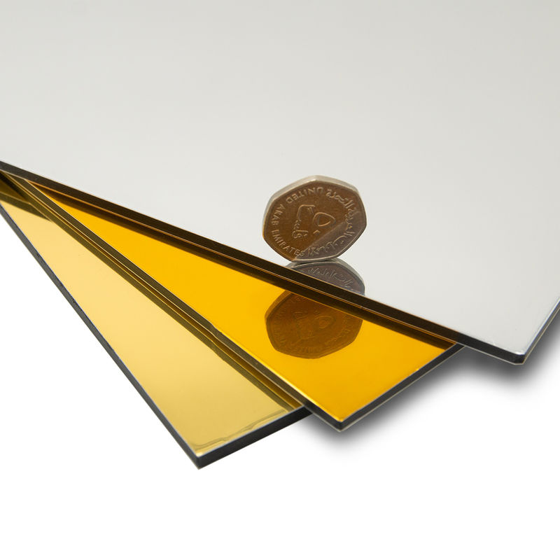 Panneau d'aluminium poli miroir 0.04-0.5 mm Noyau de polyéthylène 30%-70% Brillant 1220-2000 mm Certifié ISO