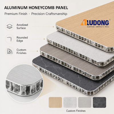 Panneau nid d'abeille en aluminium pour plafonds, toitures, revêtements muraux intérieurs et extérieurs
