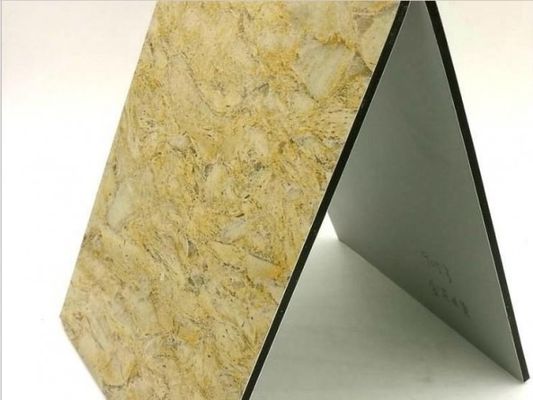 Fabrication directe de marbre ACP 3 mm, PE revêtement PVDF, imperméable à l'eau et anti-rayures pour le mur extérieur de la villa Expédition rapide
