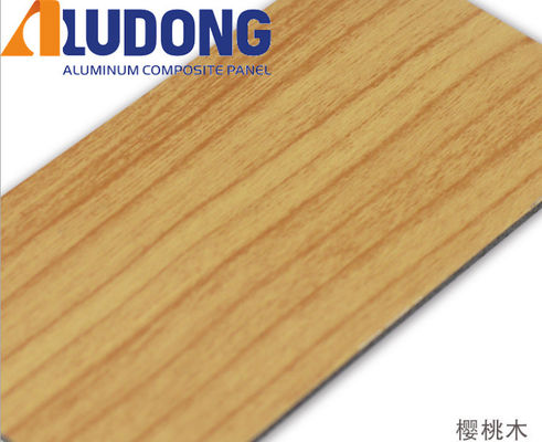 Fabricant direct revêtement PVDF ACP de grain de bois de 5 mm, anti-UV et ignifuge pour mur de rideau