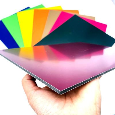 B1 ignifugent le panneau composé en aluminium de PVDF pour des décorations de porte de magasin